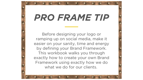 Framework Marketing - The FrameWorks Blog - Pro Framing Tip Graphic