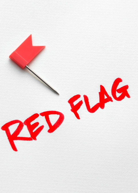 Framework Marketing Consulting - Framing Works Blog - Red Flag Graphic